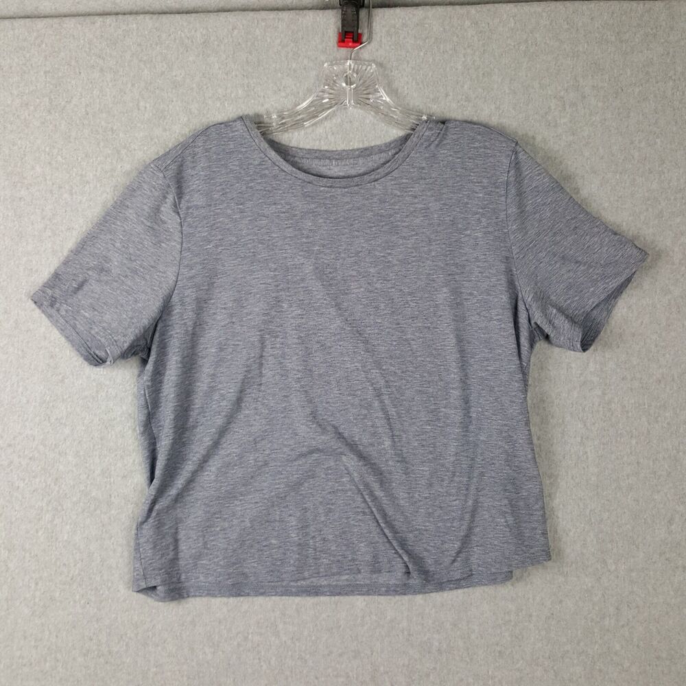 OUTDOOR VOICES Sz L Doing Things T-Shirt Short Sleeve Grey